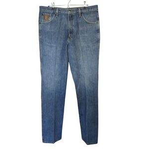Cinch Label Mens Straight Leg Denim Heavily Starched Jeans Sz 38x36 100% Cotton